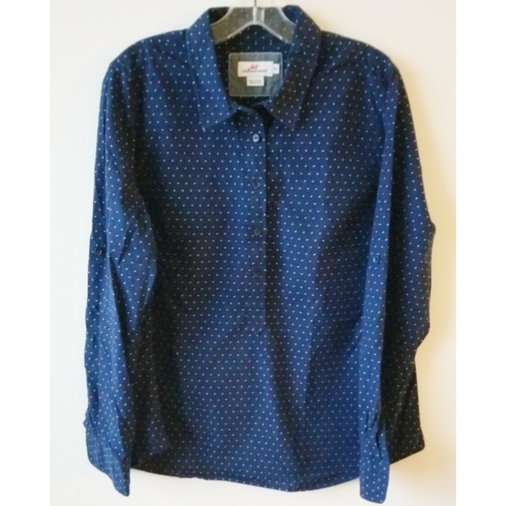 Vineyard Vines Micro Polka Dot Pullover Top